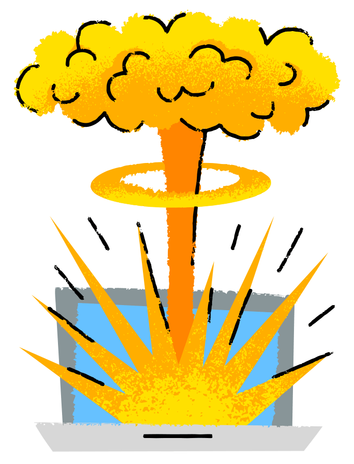 exploding computer